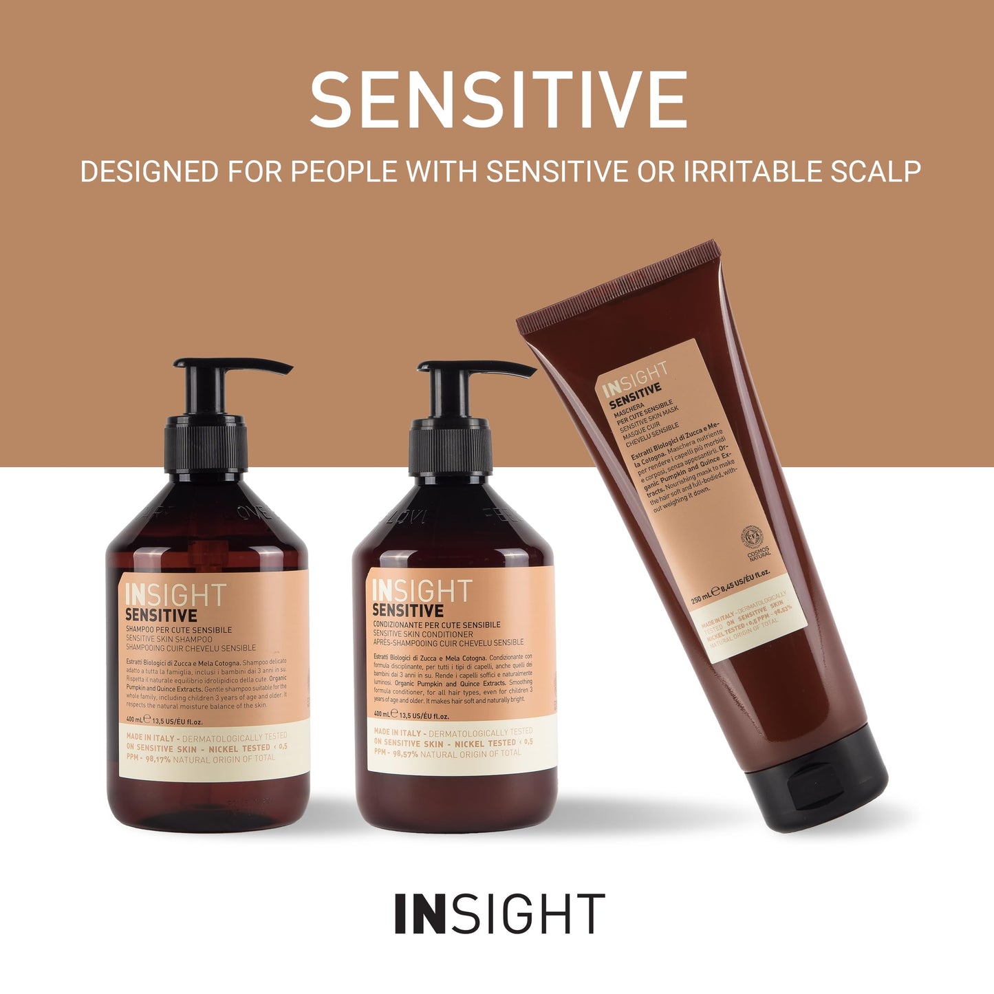 Insight Sensitive Skin Conditioner with Pumpkin & Quince Extracts for Gentle Detangling, Moisture & Natural Shine, 30.4 Fl. Oz. / 900 mL