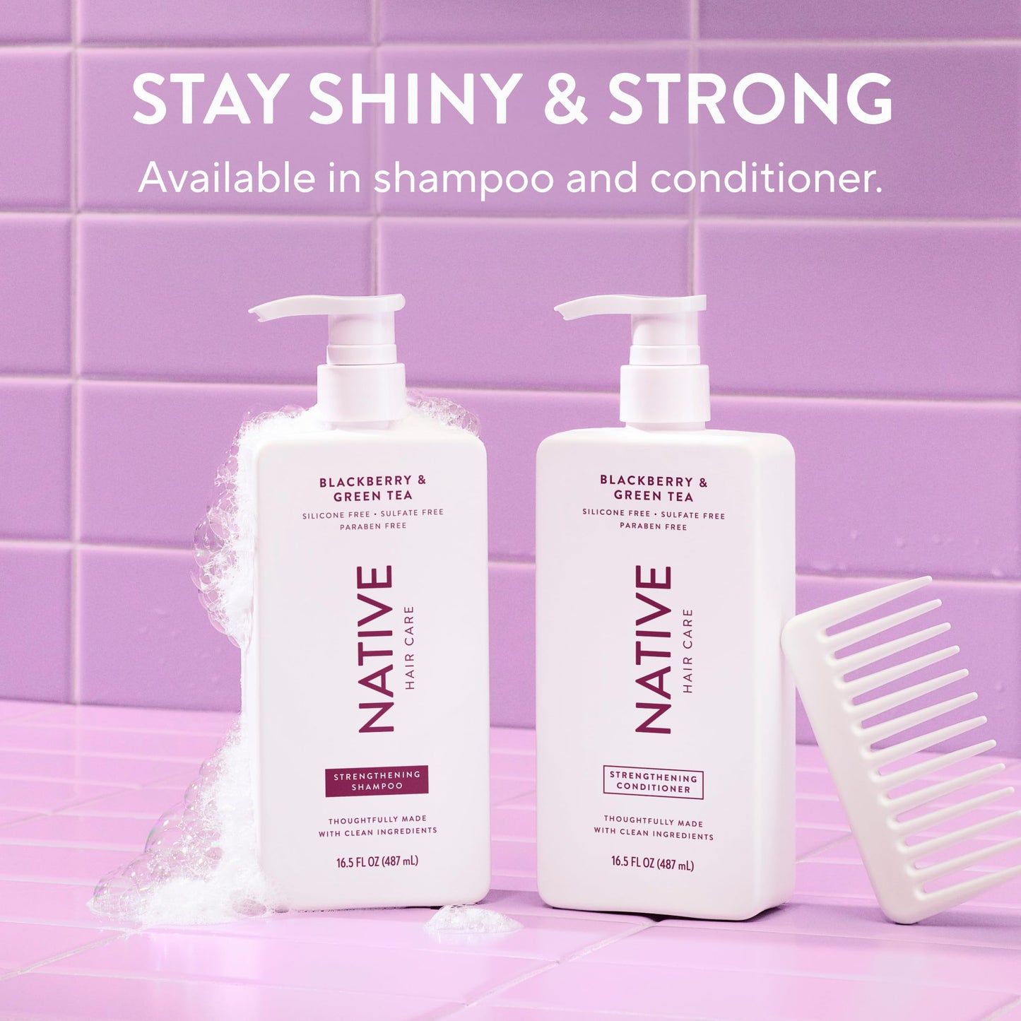 Native Strengthening Shampoo Blackberry & Green Tea 16.5 fl Oz.