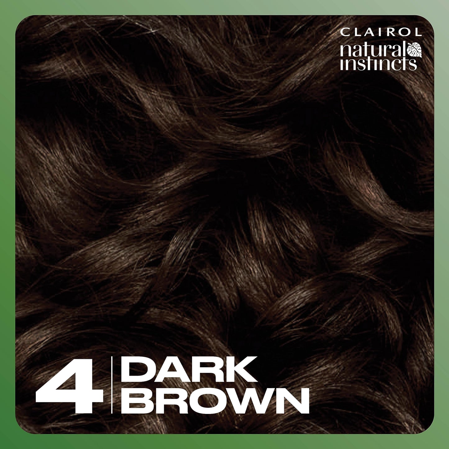 Clairol Natural Instincts Demi-Permanent Hair Dye, 4 Dark Brown | Ammonia‑Free, Vegan Hair Color with Coconut Oil & Aloe Vera | Pack of 3
