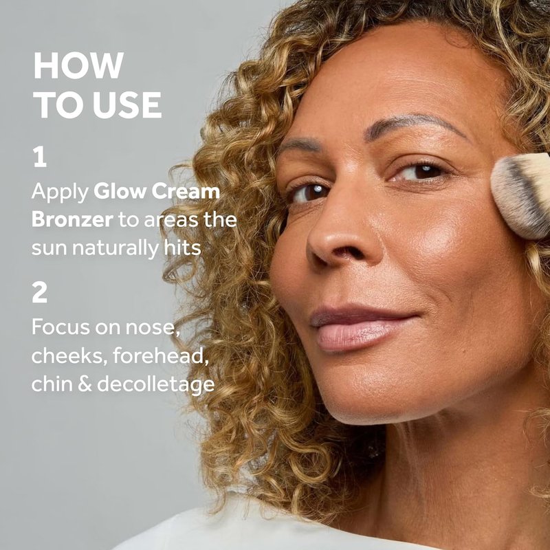 Soft Glow Cream Bronzer - Blendable Lightweight Formula for Natural Sun-Kissed Glow | Medium (1.26 Oz)