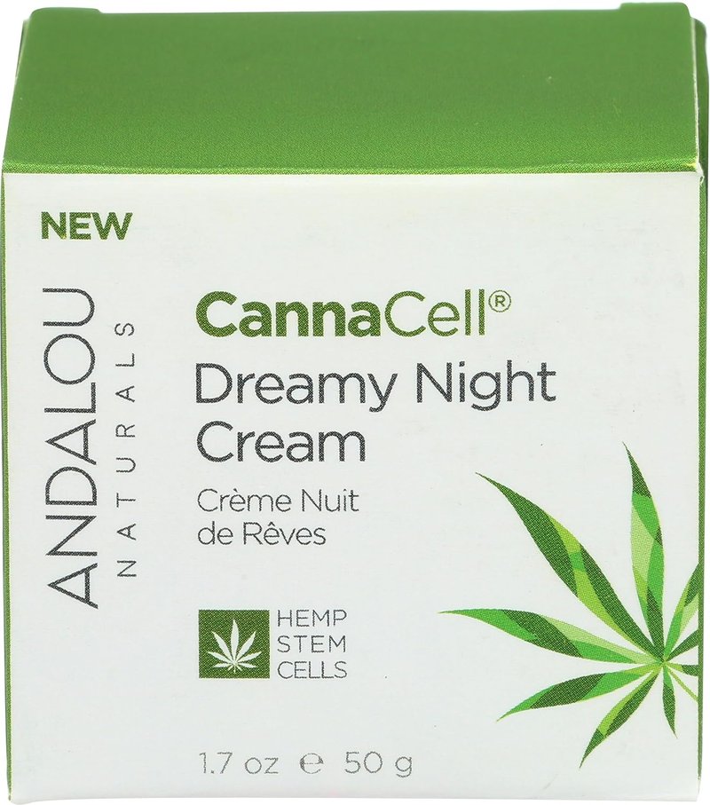 Andalou Naturals Dreamy Night Cream - CannaCell Infused Hydration | 1.7 Ounces