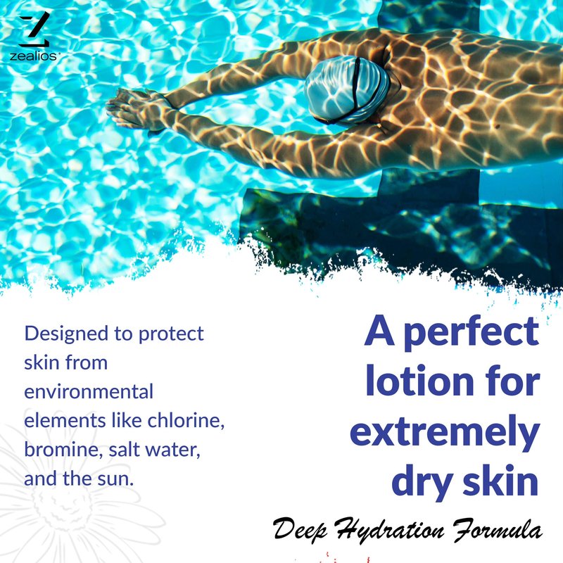 Zealios Advanced Hydration Body Lotion for Dry Skin 32oz - Deep Hydration Formula, Skincare Moisturizer with Vitamins & Antioxidants, Non-Greasy Lotion, Light Papaya & Lychee Scent