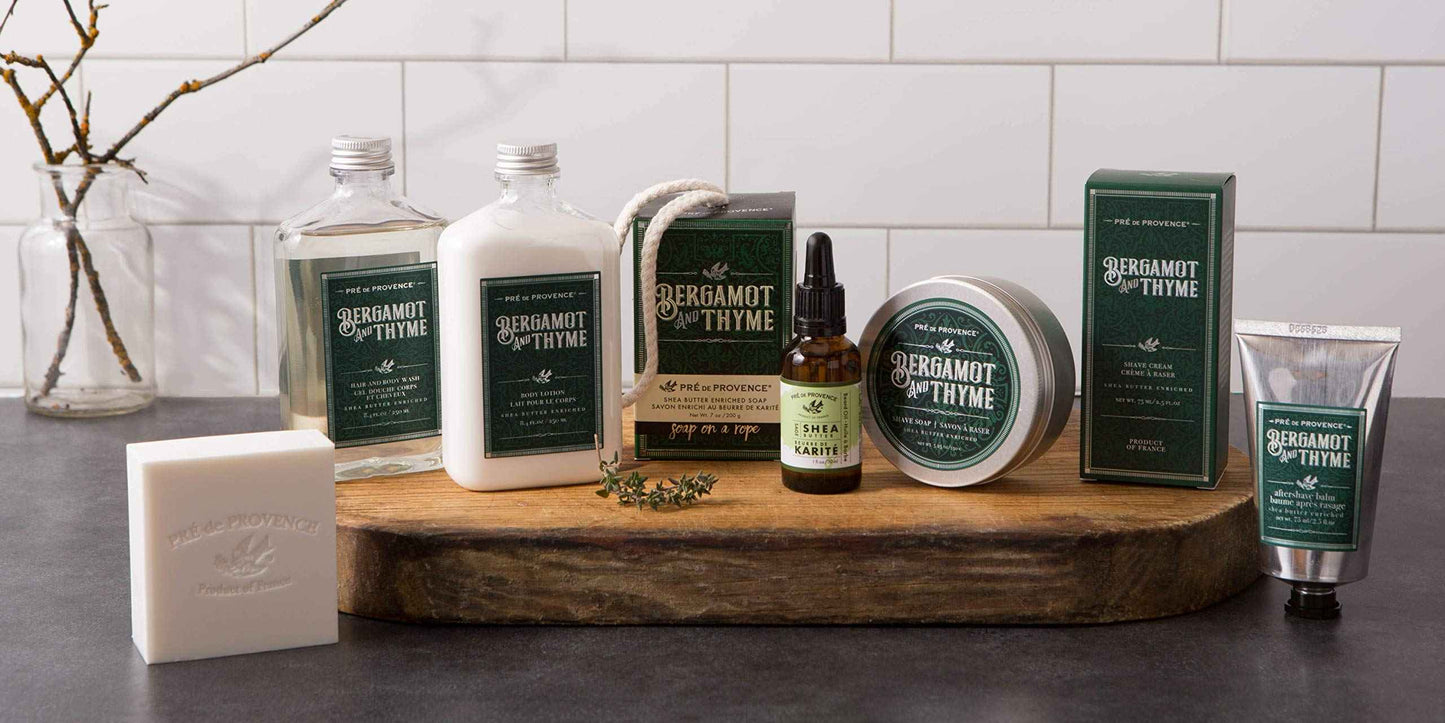 Pre de Provence Bergamot & Thyme Men's Fragrance Collection, Hair & Body Wash, 250 ML