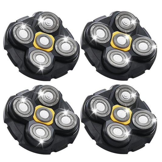 Shaver Replacement Heads Compatible with Microtouch Titanium Head Shaver, for Bald Men 4 Pack