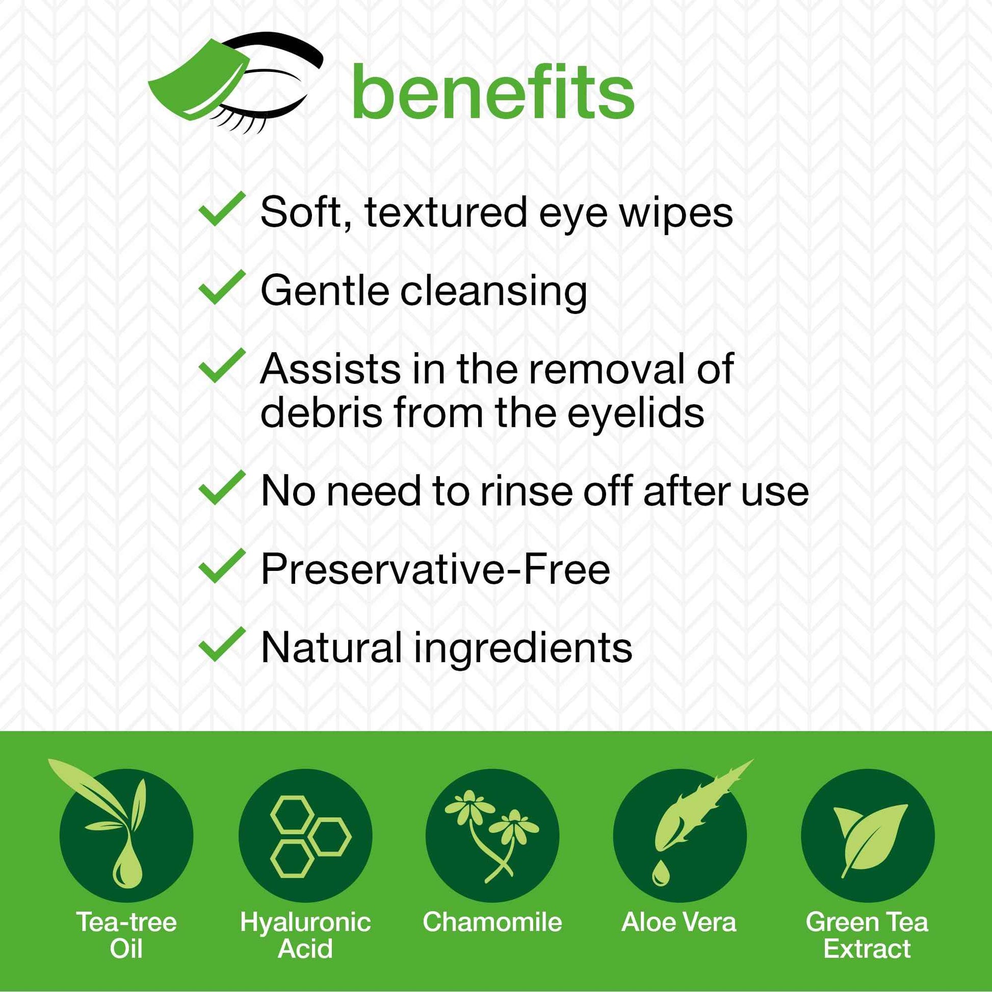 Opti-Soothe Preservative-Free Eyelid Wipes - 30 Moist Towelette For Daily Eyelid Cleaning - Preservative-free - Soothing, Moisturising, Natural Ingredients