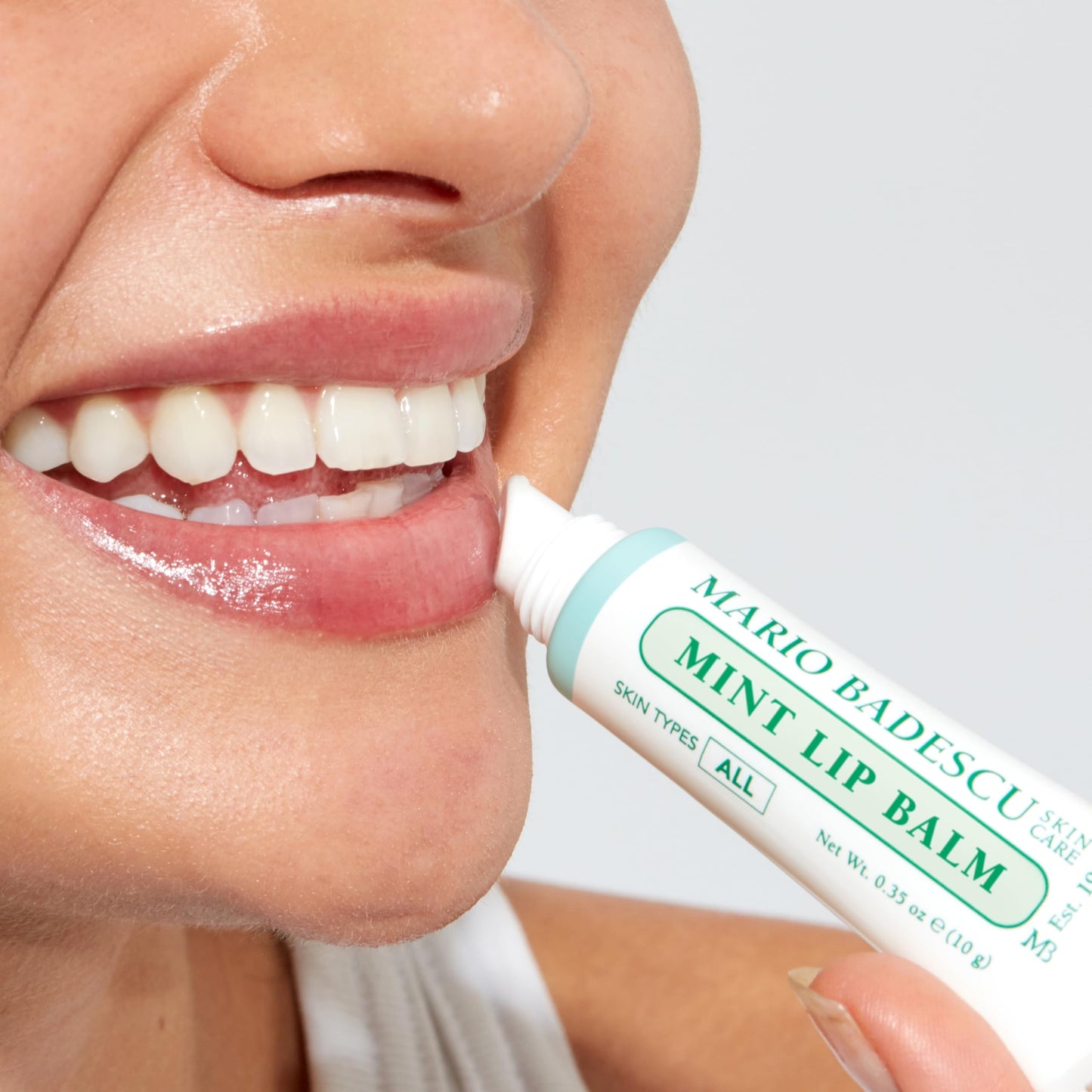 Mario Badescu Moisturizing Mint Lip Balm for Dry Cracked Lips, Infused with Coconut Oil and Shea Butter, Ultra-Nourishing Lip Care Moisturizer for Soft, Smooth and Supple Lips, 0.35 Oz
