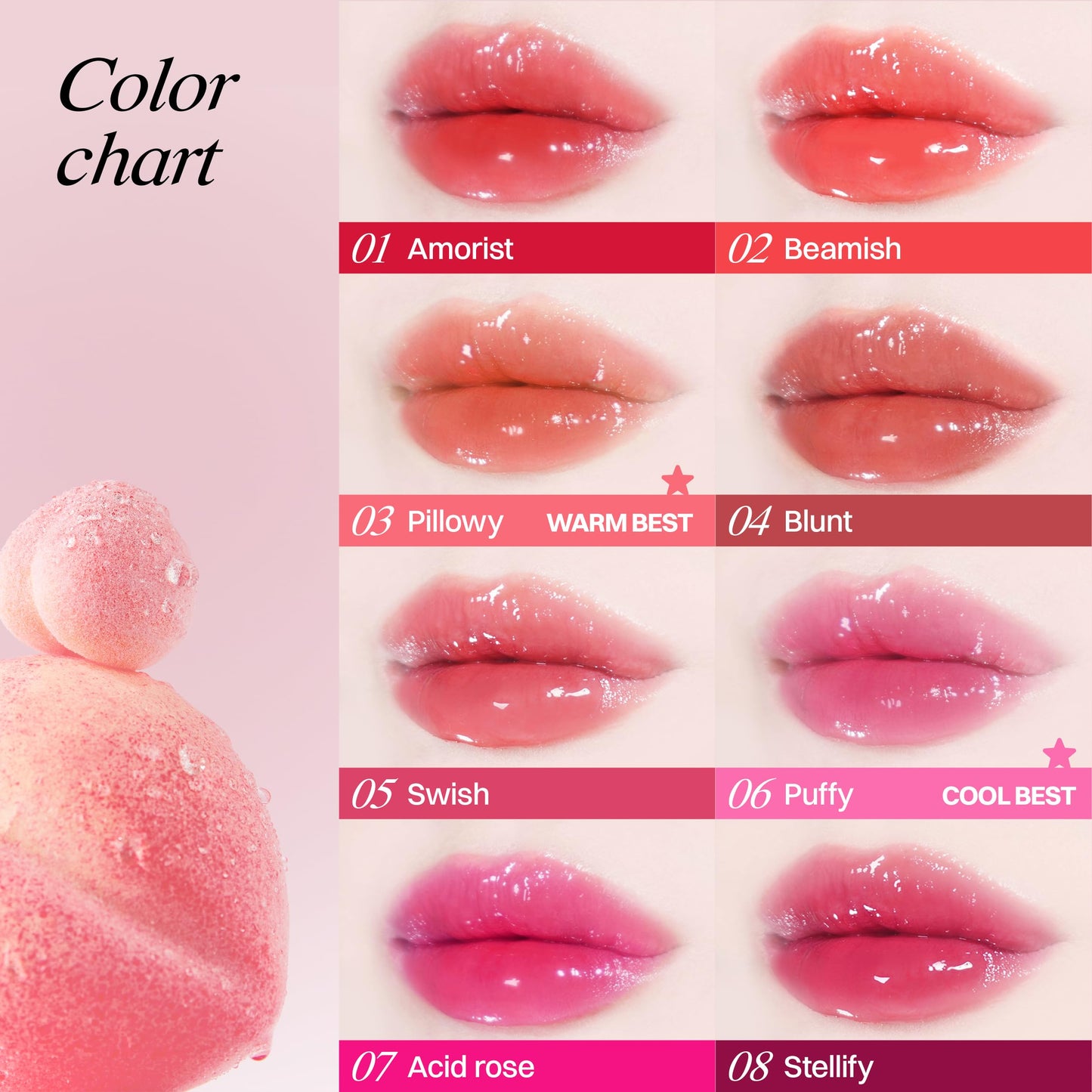 HOLIKA HOLIKA Heart Crush Bare Glaze Tint - K-Beauty Girlish & Juicy Color Lip Tint with Moisture Essence, Long-Lasting Moisture & High Shine, 0.1 fl.oz. (04 BLUNT)