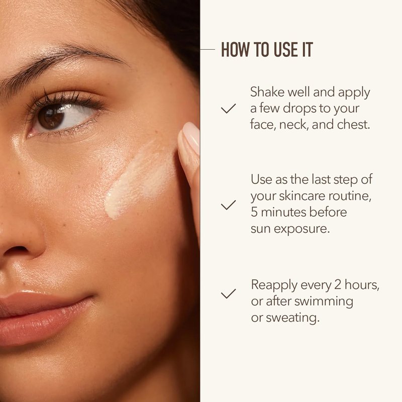 Nuda SolarGlow Zinc Oxide Sunscreen Serum - SPF 30 Mineral Face Sunscreen with Squalane & Vitamin E | Non-Comedogenic, 1.6 Fl Oz