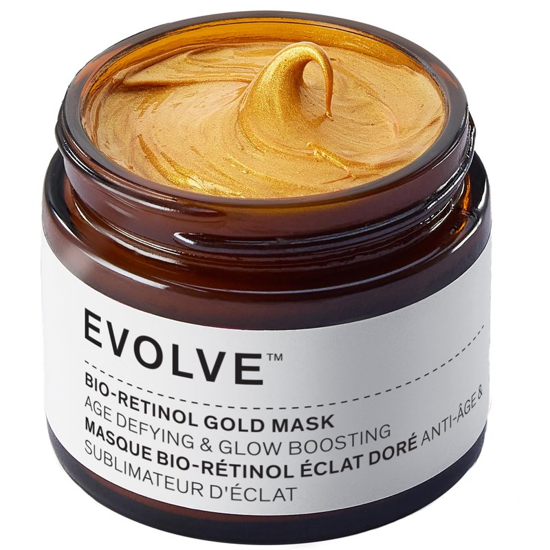 Evolve Organic Beauty - Natural Bio-Retinol Gold Face Mask | Small-Batch, Vegan Clean Beauty (2 oz | 60 mL) Packaging May Vary