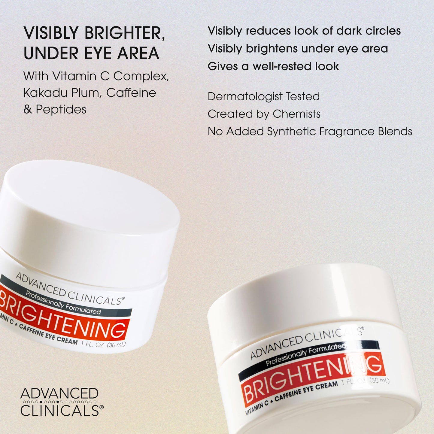 Advanced Clinicals 3 Pack Glow Getter Vitamin C Skin Care Set | Vitamin C Serum + Facial Cleanser Face Wash + Under Eye Cream | Anti Aging Gift Set Box For Women & Men, 3PC