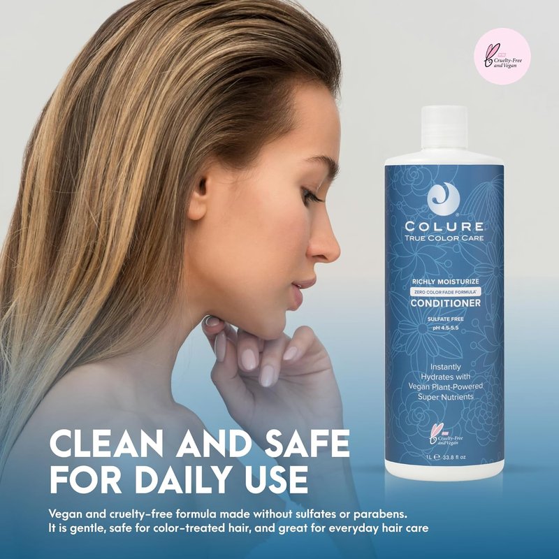 Colure Richly Moisturizing Conditioner 33 oz - Deep Hydrating Treatment for Dry, Damaged Hair Care