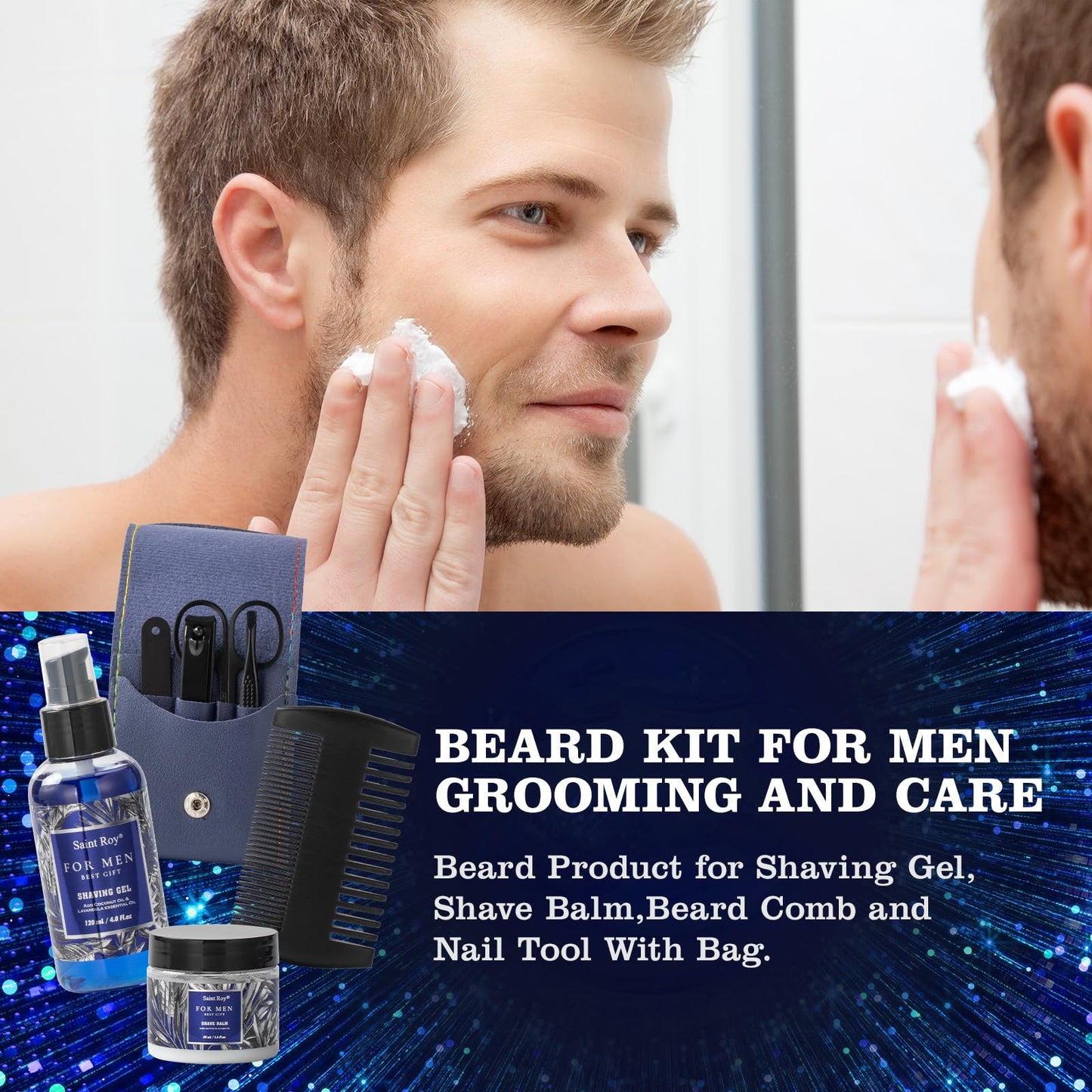 Mens Gift baskets, Birthday Gifts Spa Kit for Men Classic Perfume Bath Gift