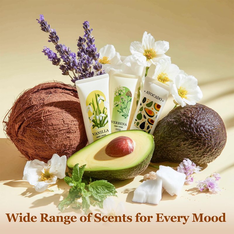 BODY & EARTH Hand Cream Bulk 50 Pack Small Gifts for Women Hand Lotion Travel Size Mini Lotion Creams & Lotions Set Gifts for Mom Bridesmaid Gifts