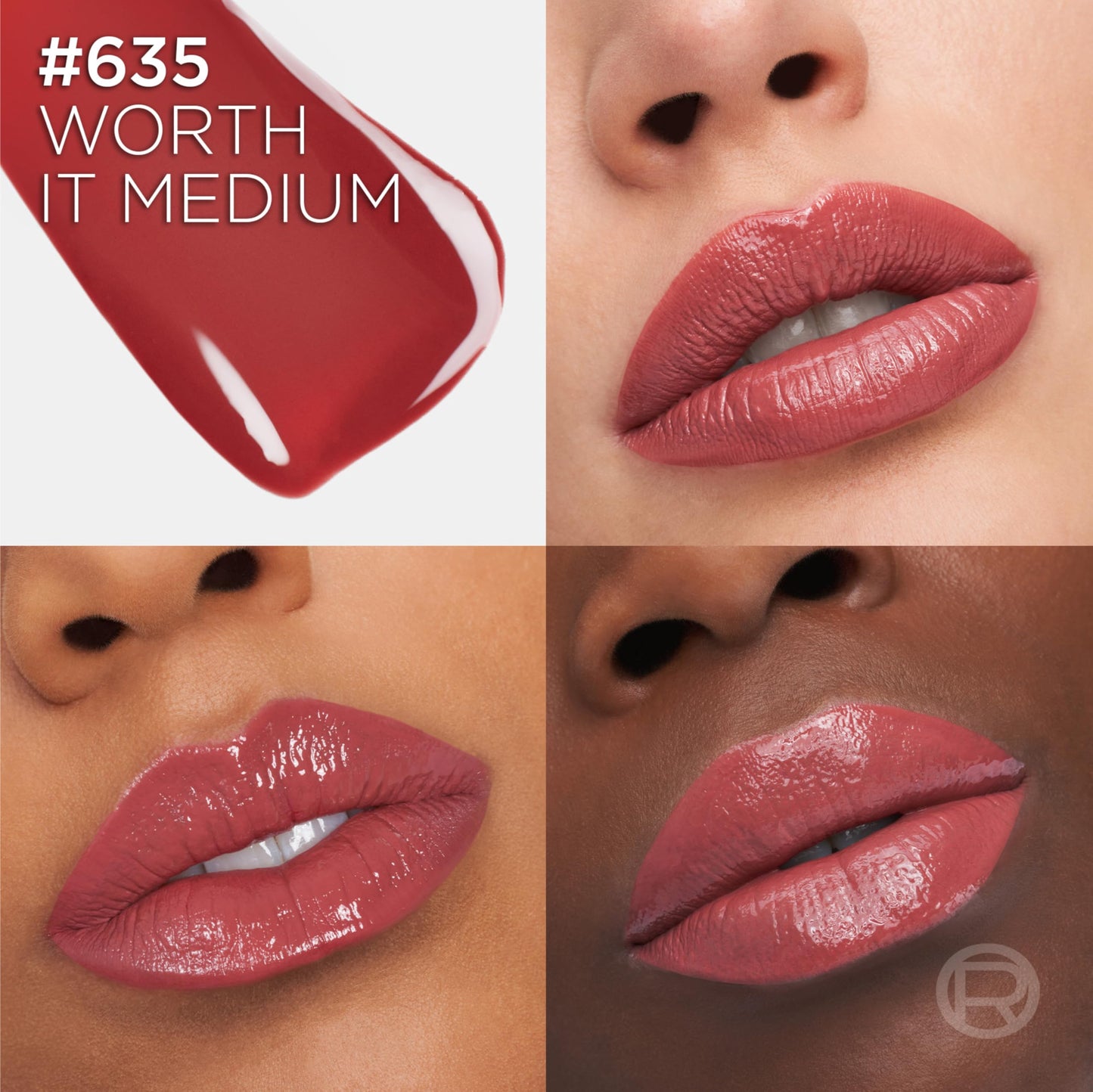 L'Oreal Paris Infallible Lacque Resistance Liquid Lipstick, 16HR Long Lasting Lip Makeup with Lacquer-Like Shine and Zero Transfer, 635, Worth It Medium