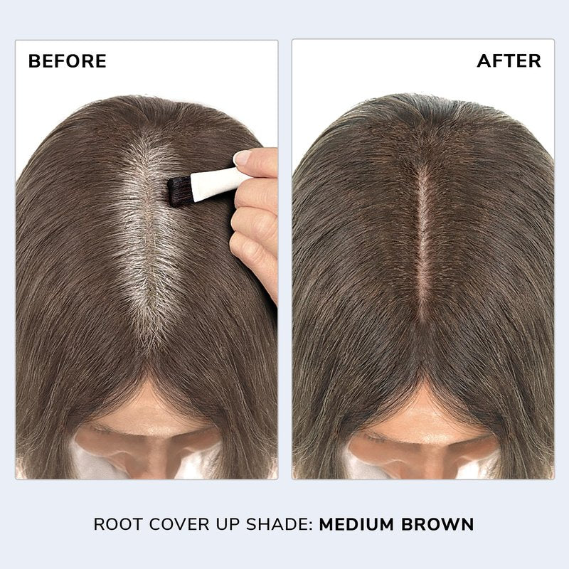 COLOR WOW Root Cover Up, Medium Brown – Instant Grey Coverage and Temporary Touch-Up, Water and Sweat Resistant, No mess Award-Winning Formula