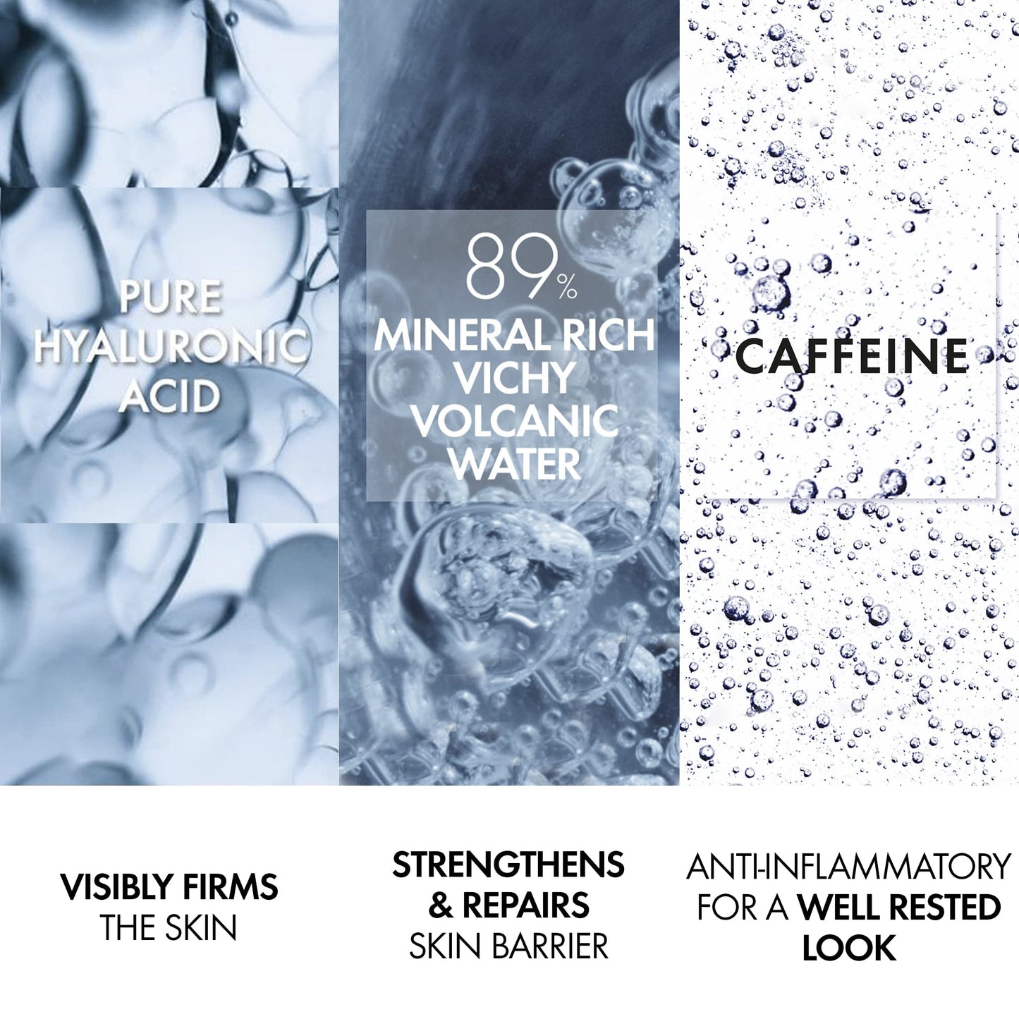 Vichy Mineral 89 Fortifying & Hydrating Daily Skin Booster, Pure Hyaluronic Acid Serum For Face, Plumps & Hydrates, Repairs Skin Barrier, Lightweight Moisturizing Gel, Fragrance Free & Oil-Free