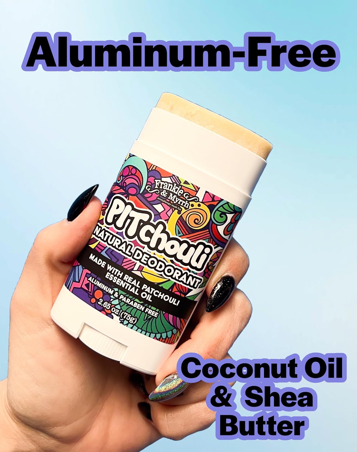 Natural Patchouli Deodorant - Aluminum Free, Coconut Oil & Shea Butter | 2 Pack with Fun Extras, 256 oz