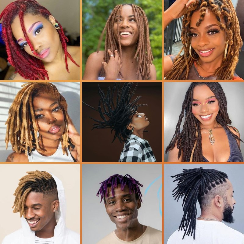 613# Bleach Blonde Loc Extensions Human Hair 0.4 cm 6 Inch 30 Strands Dreads Extensions Human Hair Locs Extensions Dreadlocks Extensions for Men Women Kids Full Handmade Permanent Real Human Hair Locs