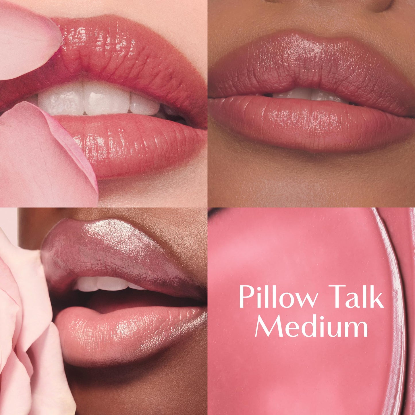 Charlotte Tilbury Pillow Talk Blush Balm Lip Tint - Long-Lasting, Buildable Sheer Tint with Peptides for Hydrated, Blushed Looking Lips - 24 HR Hydration - Pillow Talk Medium