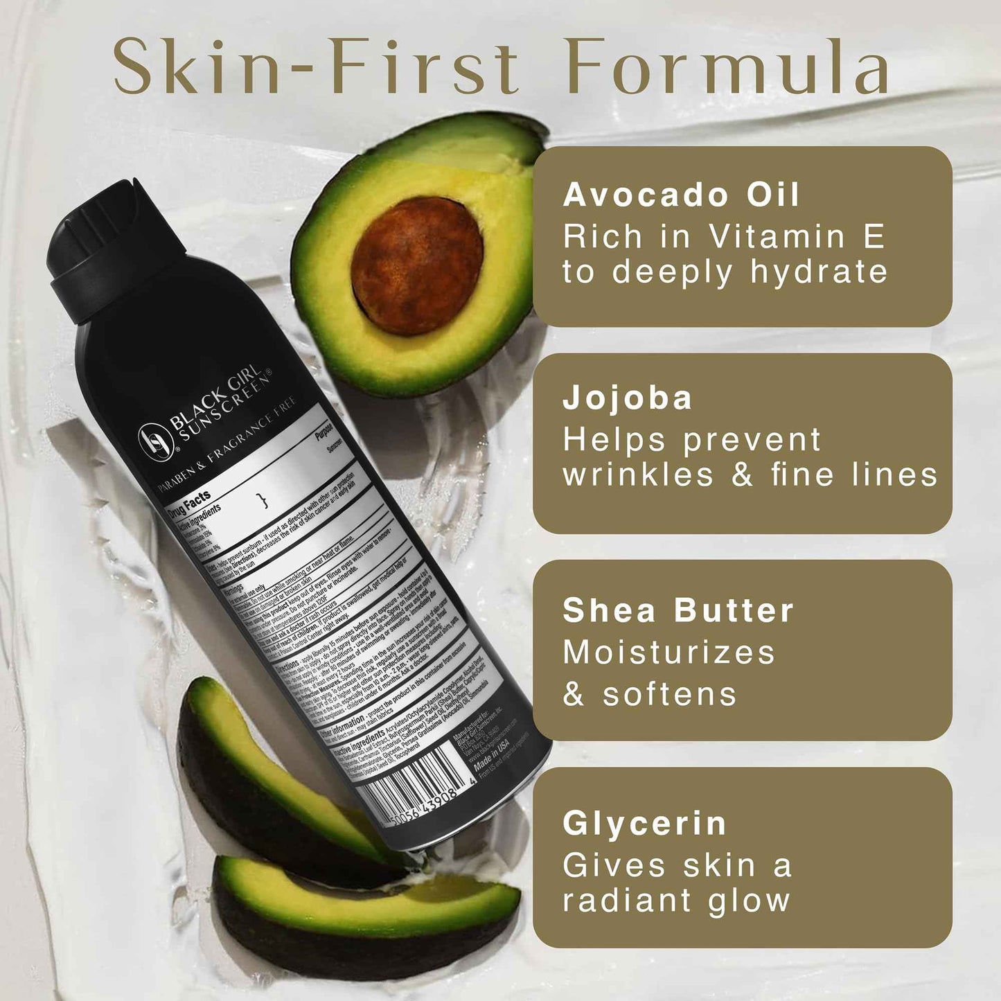 Black Girl Sunscreen - Make it Glow Face & Body Moisturizing Sunscreen Spray SPF 30, No White-Residue for Melanin Rich Skin (SPF-30-5oz-Spray)