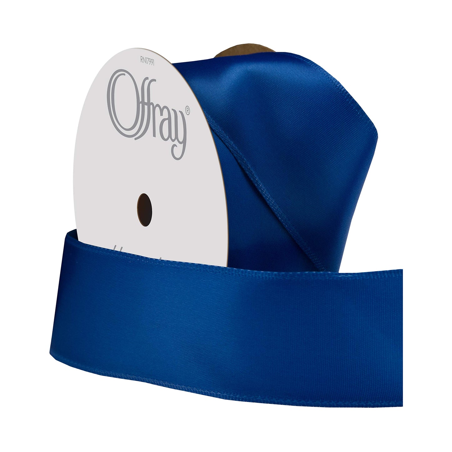 Berwick Offray 1.5" Single Face Satin Ribbon, Light Navy Blue, 25 Yds