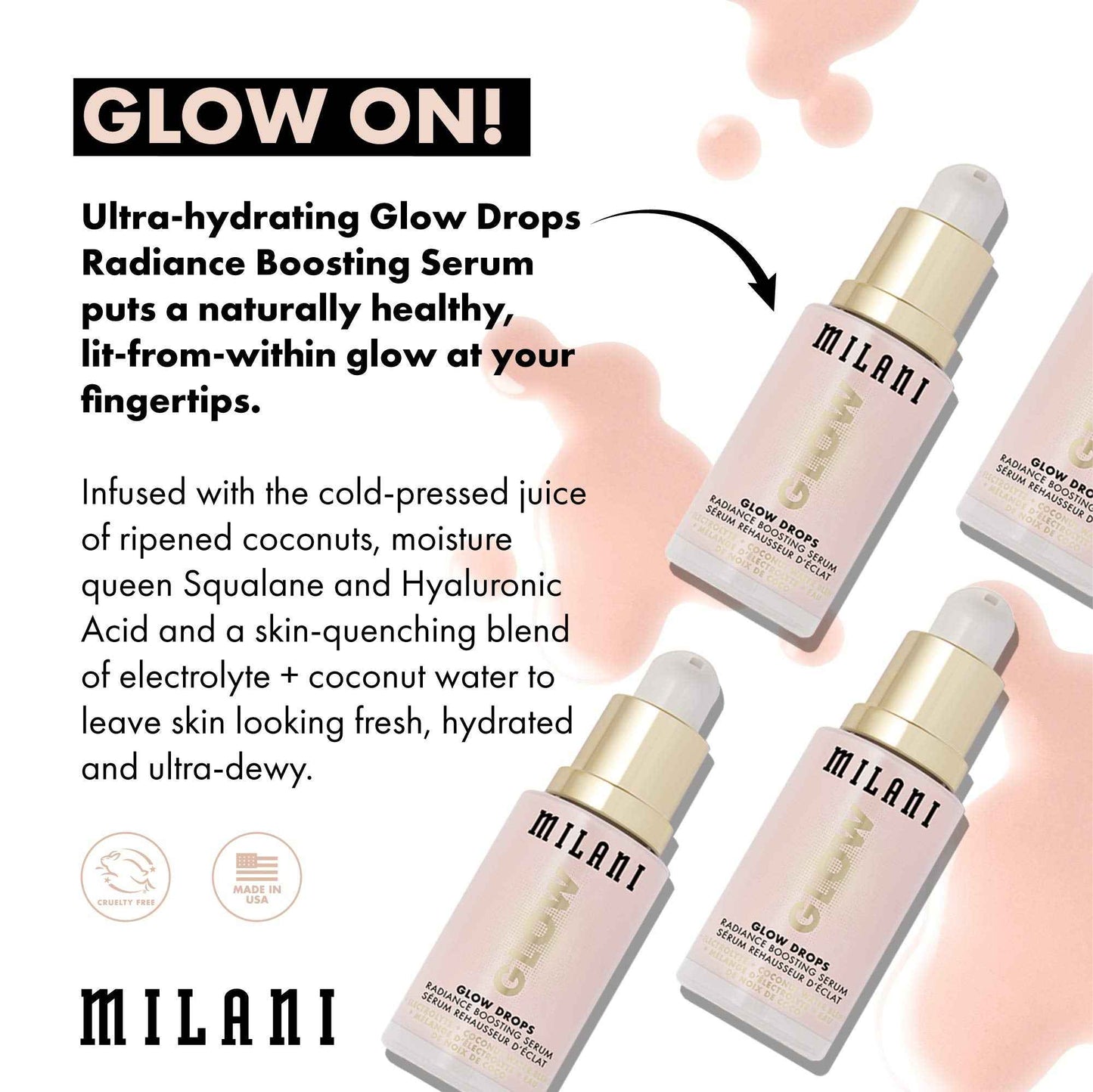 Milani Glow Drops Radiance Boosting Serum - (1.0 Fl.Oz.)