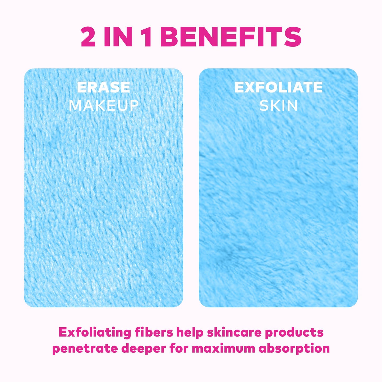 The Original Makeup Eraser 7-Day Set, Erase All Makeup with Just Water, Including Waterproof Mascara, Eyeliner, Foundation, Lipstick, Sunscreen, and More! Cloud 9, 7ct.