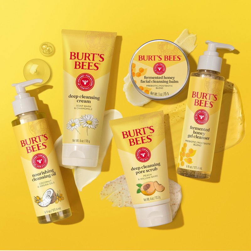 Burt's Bees Face Wash, Deep Facial Cleansing Cream, College Back to School Dorm Essentials, All Natural Cleanser with Chamomile, 6 Ounce (Pack of 3) (Packaging May Vary)