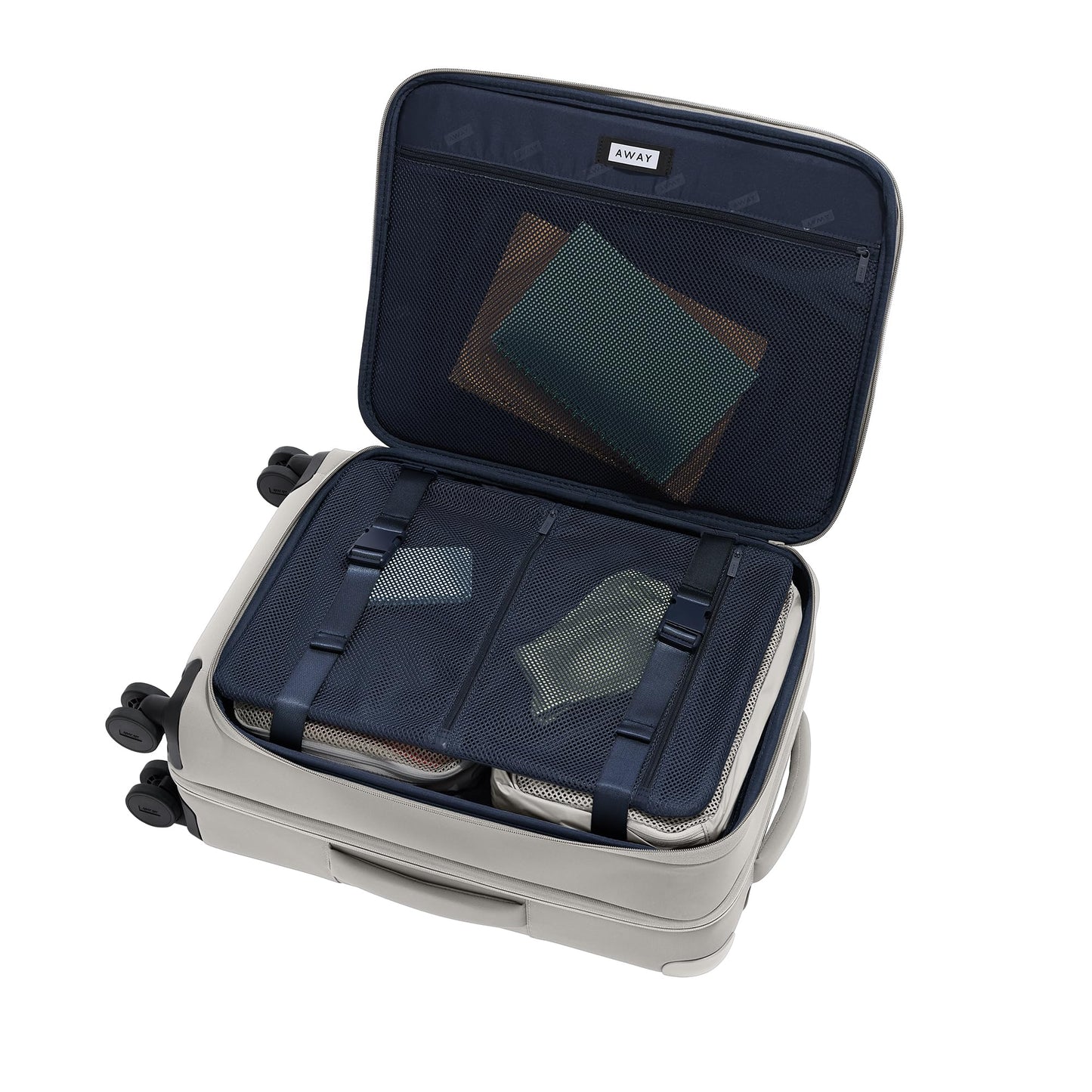 Away Bigger Carry-On Luggage - 23-Inch Lightweight, Expandable Softside Suitcase with 360° Spinner Wheels, Interior Compression System, TSA-Accepted Lock - Cloud Gray