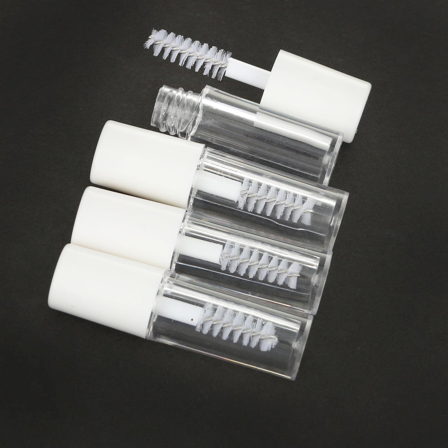 COSIDEA 26pcs 0.8ml White Empty mini mascara tubes with wand for castor oil 1ml eyelash growth tube packing sample size containers