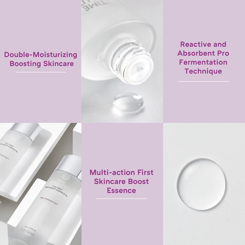 MISSHA Time Revolution The First Essence RX (4th Gen) 5.07 Fl oz/150ml, Korean Face Essence, Hydrating Facial Toner, Skin Smoothing & pH Balancing Toner for All Skin Types