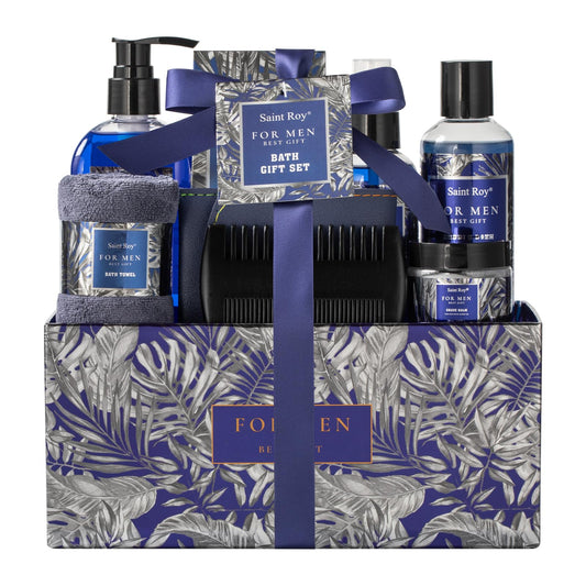 Mens Gift baskets, Birthday Gifts Spa Kit for Men Classic Perfume Bath Gift