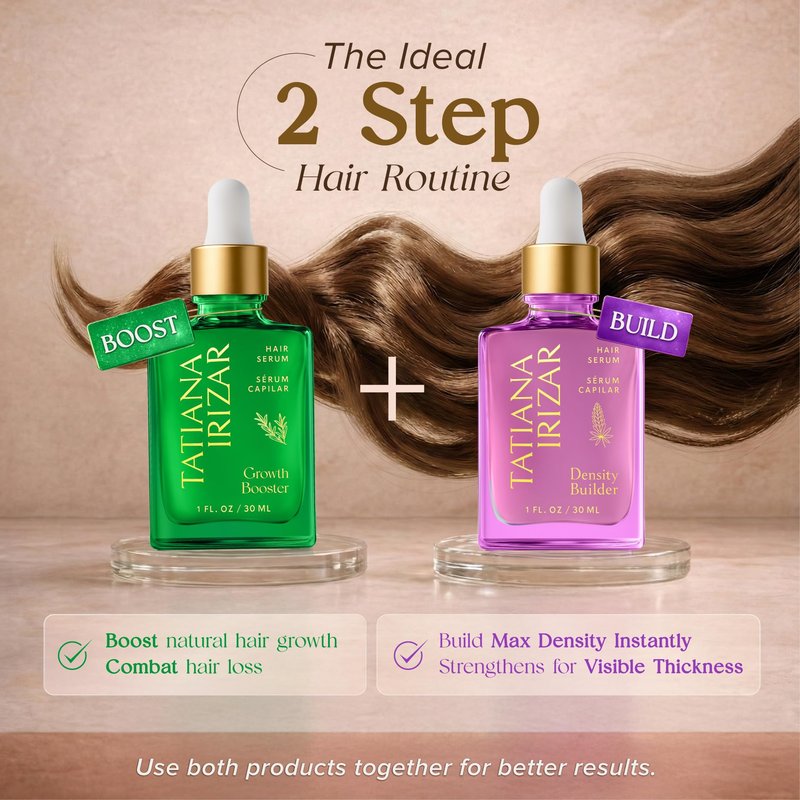 Hair Thickening Serum - Hair Density Serum Builder for Women Made in USA 30ml - Clinically Proven Scalp Treatment Non-Greasy - Biotin, Argan, Caffeine & Pea Peptides - Thinning, Fine or Damaged Growth