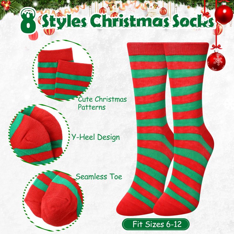 Dansydaisy 32 Pcs Christmas Gifts Set Christmas Makeup Bags Bulk Santa Socks Holiday to Do List Notepad Snowman Ballpoint Pens Keychain Xmas Party Winter Gifts