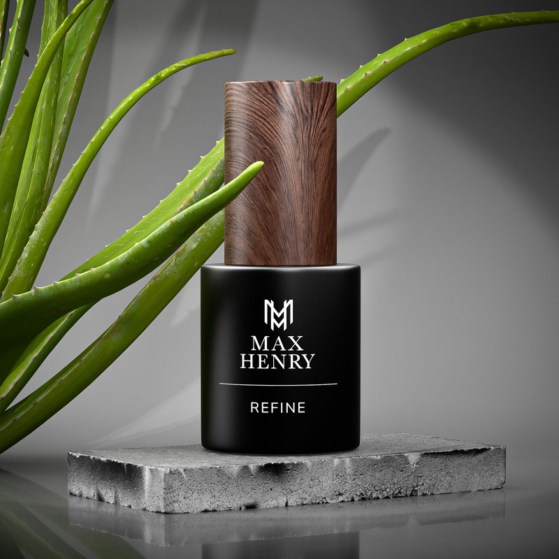 Max Henry Refine Men's Anti-Aging Eye Cream | Reduces Puffiness, Wrinkles, Dark Circles | Natural & Organic | Hyaluronic Acid + Peptide Complex with Matrixyl 3000™ | 20mL Pump