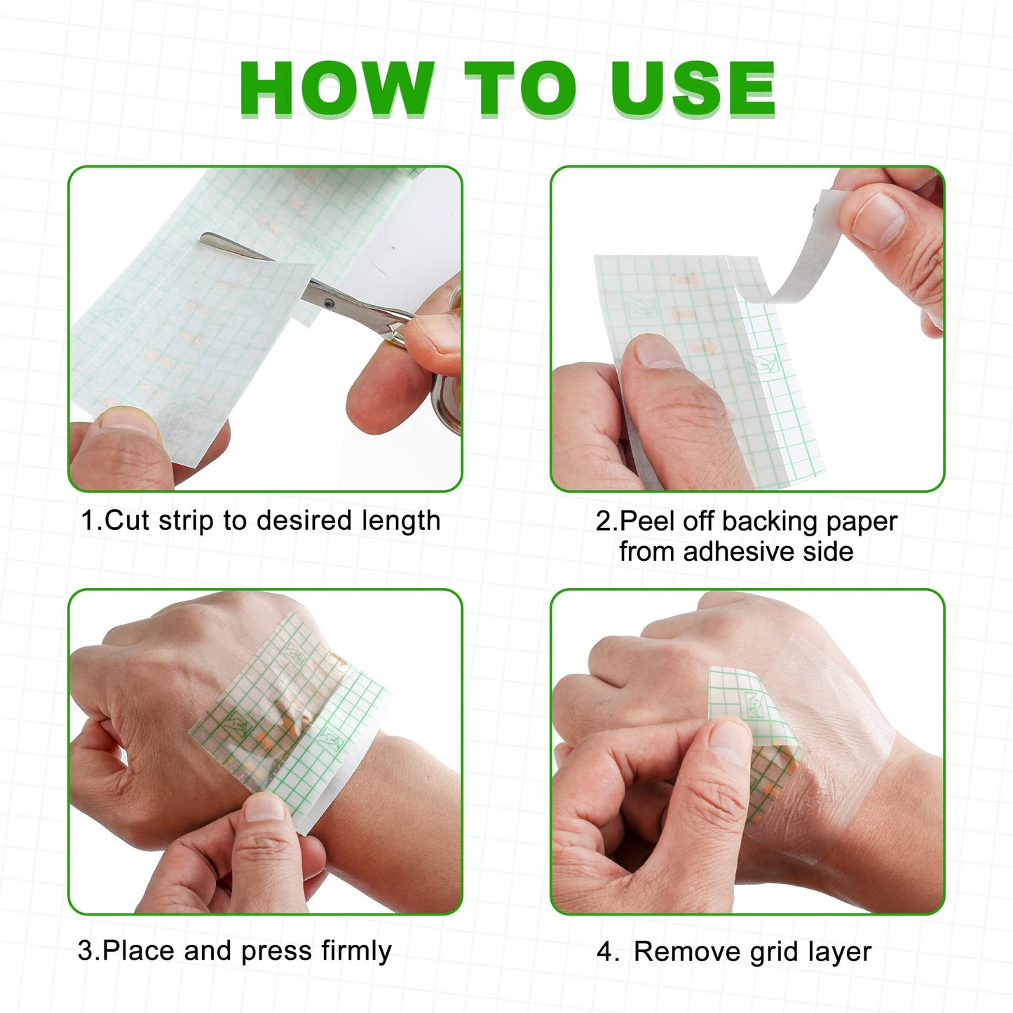 LotFancy Tattoo Aftercare Bandage, 4" x 12 Yards Roll, Transparent Film Dressing, Waterproof Protective Tattoo Wrap Tape for Second Skin Healing, New Tattoos and Scar Therapy