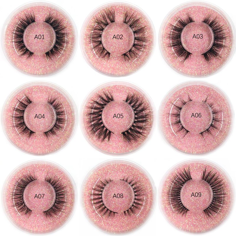 U-Hotmi Wholesale Fales Eyelashes, Mink Lashes Thick 5D Volume Natural Fake Lashes Pack(50 Pairs)