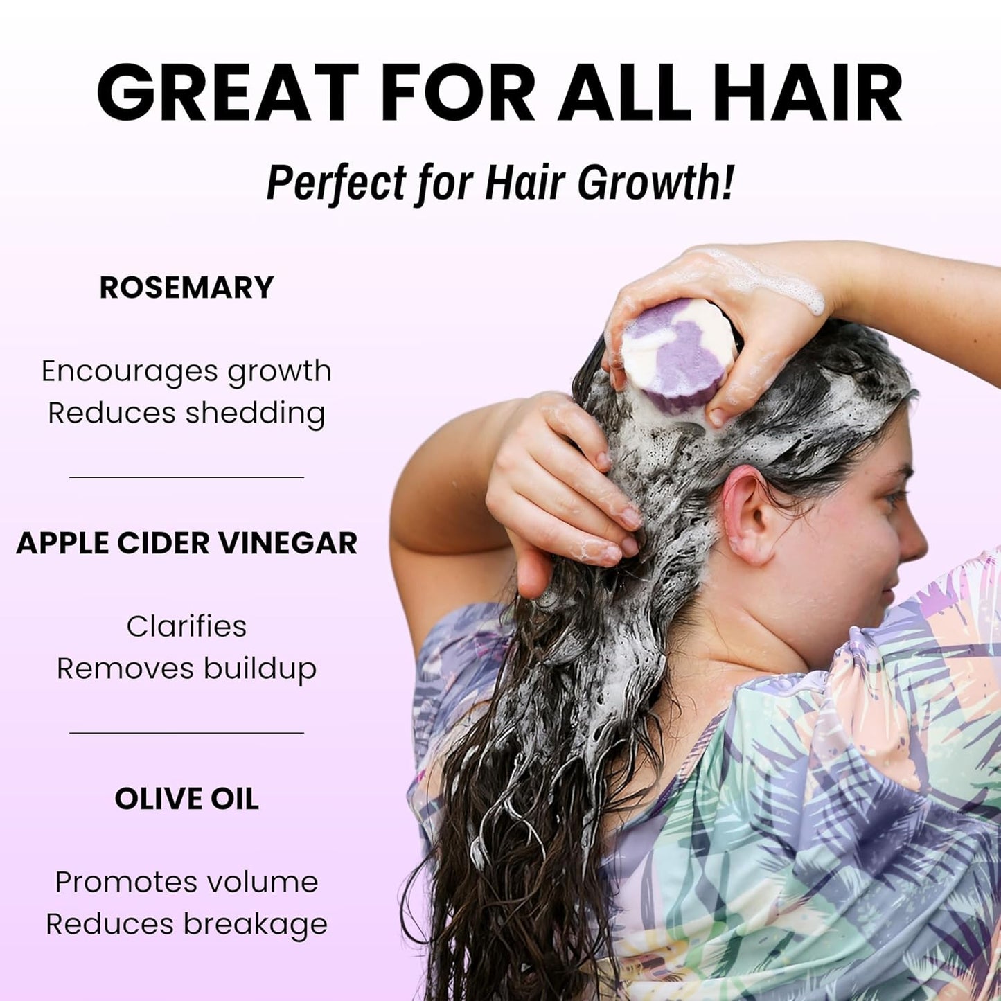 Biotin & Onion Hair Growth Shampoo Bar - Vegan & Sulfate Free | Keratin & Rosemary Oil, USA Made
