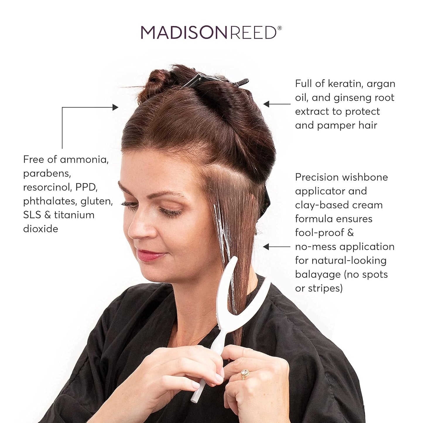 Madison Reed Balayage Highlighting Kit - Natural Cool Toffee Highlights | Ammonia-Free, 2-Step Process