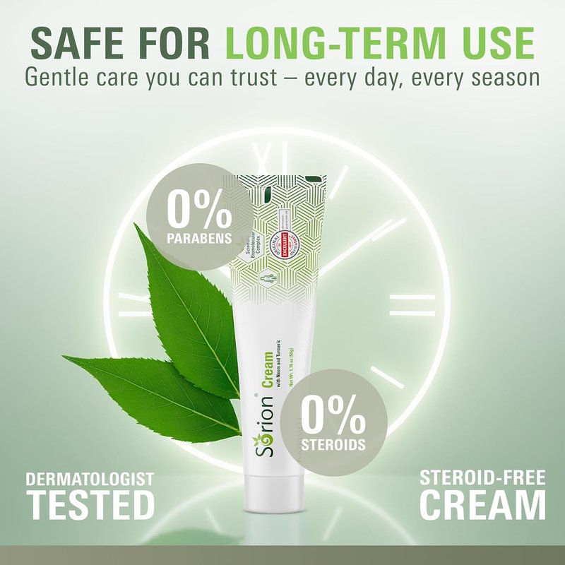 Sorion Cream - Herbal Moisturizer for Dry, Itchy Skin | Coconut Oil, Neem & Turmeric Formula