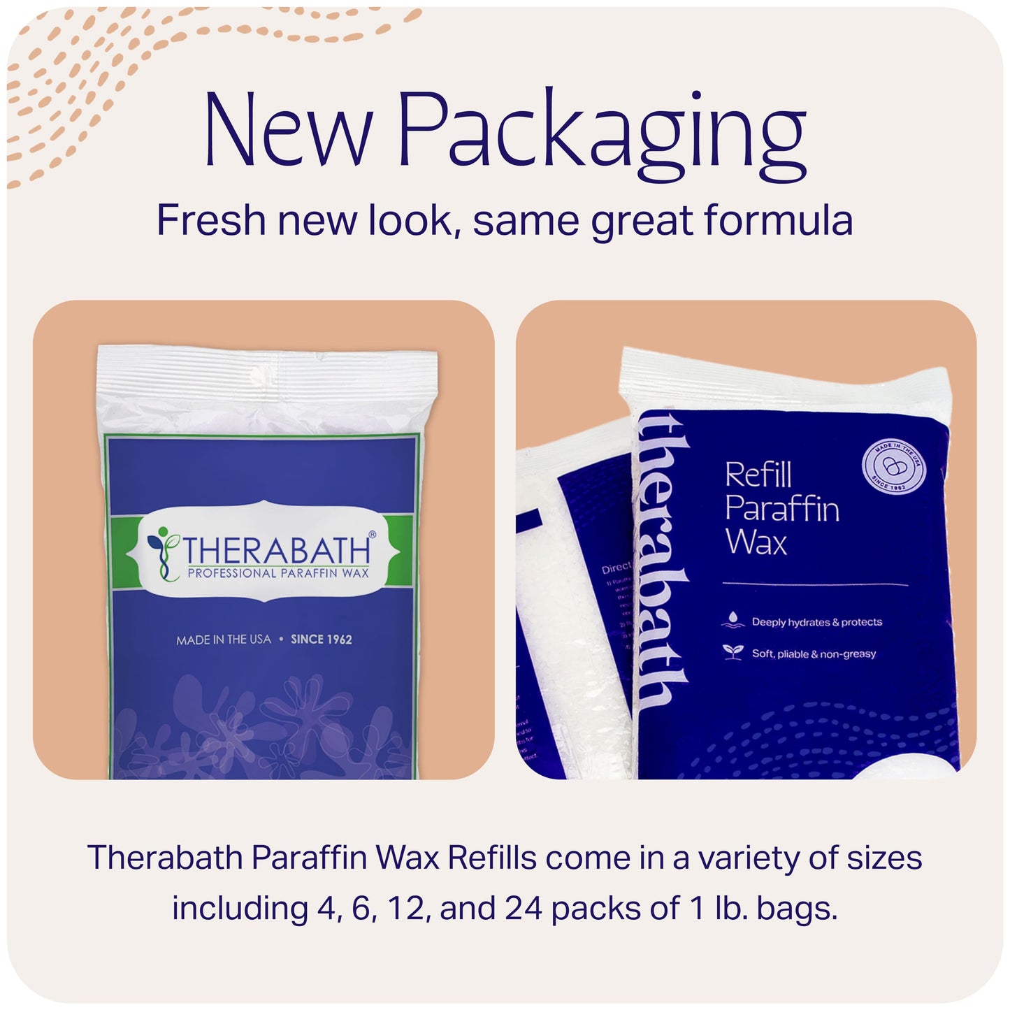 Therabath Paraffin Wax Refill - Thermotherapy - Use to Relieve Arthritis Discomfort, Stiff Muscles, & Dry Skin - for Hands, Feet, Body - Deeply Hydrates & Protects - Made in USA, 4 lb. ScentFree