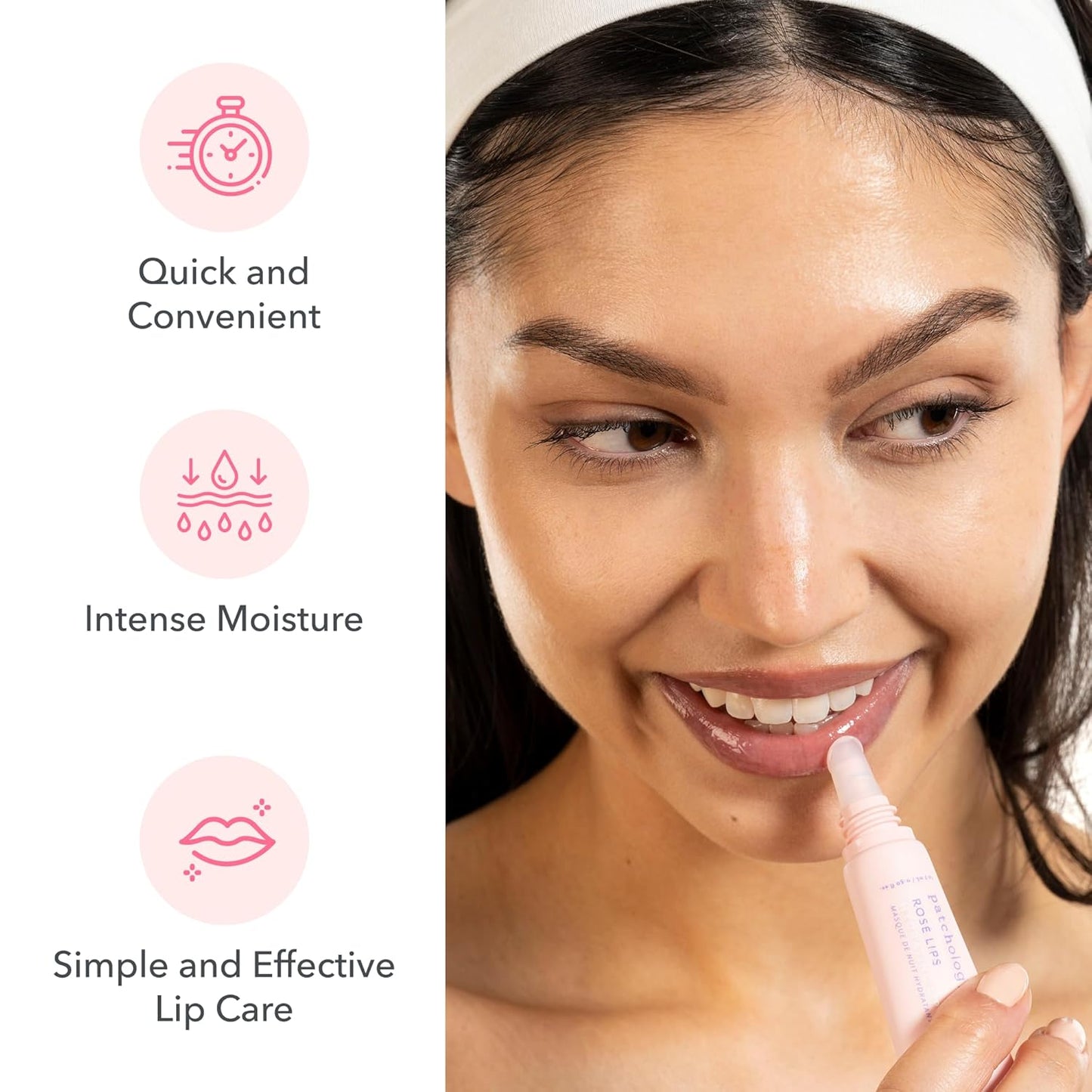 Patchology Rosé Lip Sleeping Mask - Hydrating Overnight Treatment with Hyaluronic Acid | 14.7 ml