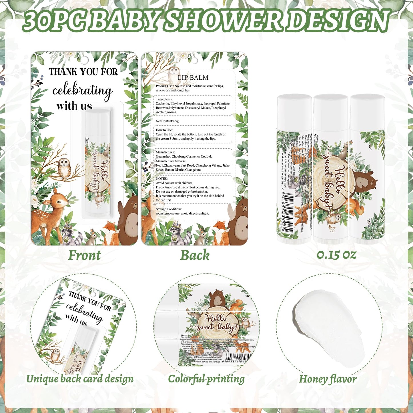 30 Pack Strawberry Baby Shower Games Lip Balms Bulk Games Prizes Party Gifts for Guests Friends Gender Reveal Favors Decorations Souvenirs, Baby Shower, Valentine's Gift Bags Stuffers(Strawberry)