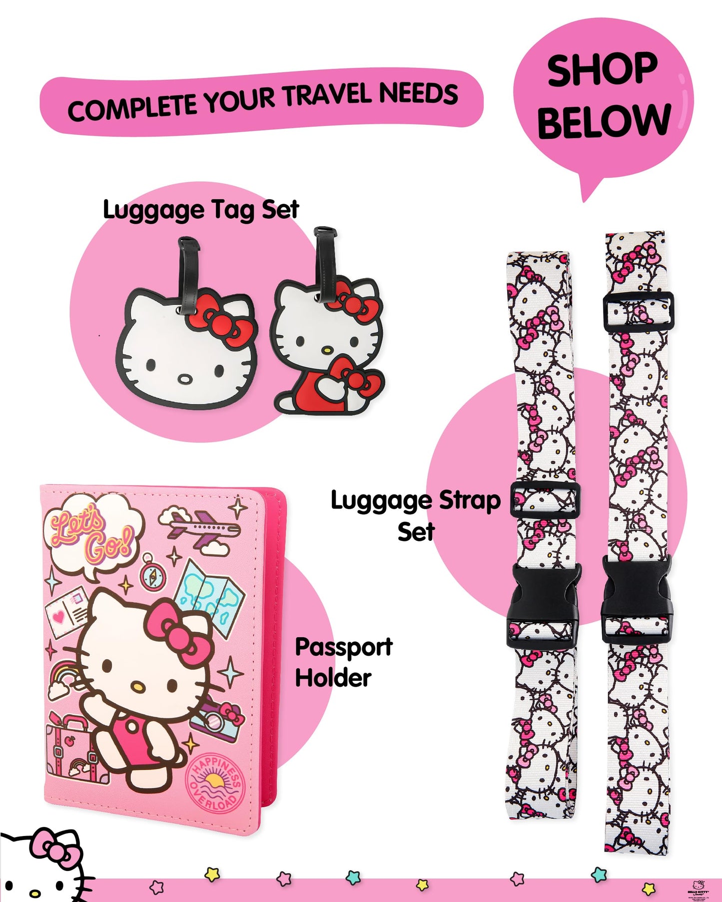 Hello Kitty Toiletry Bag, Hanging Toiletry Bag Pink, Makeup Bag, Sanrio Travel Official License