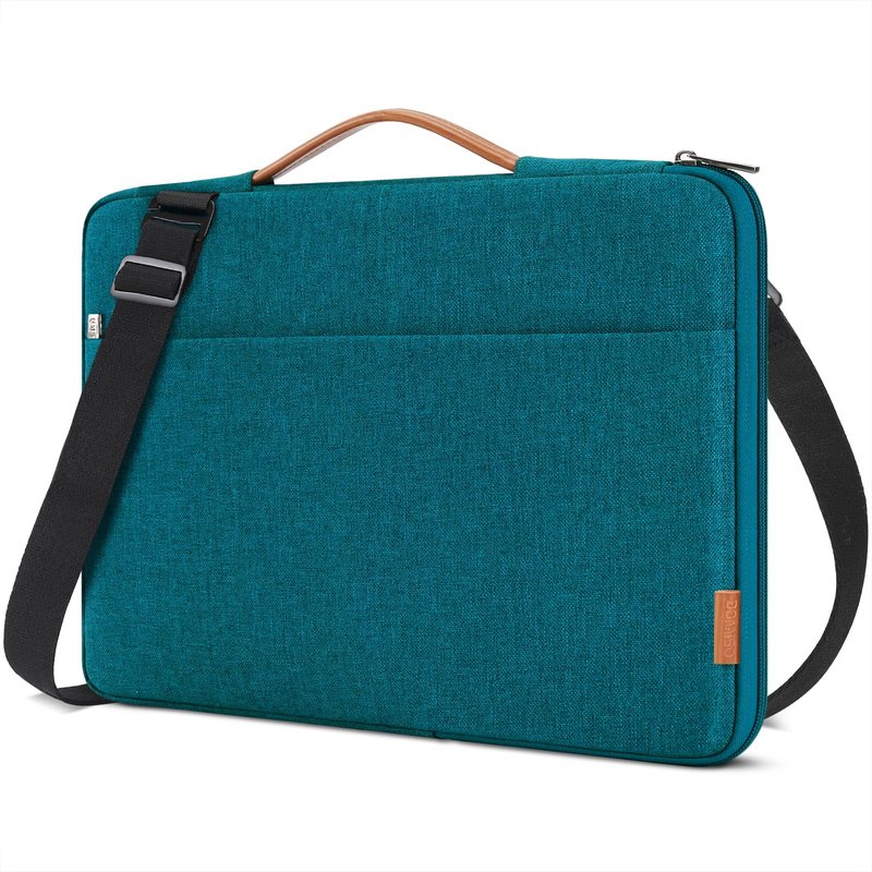 DOMISO 17 inch Laptop Sleeve Protective Case Cover Compatible with 17-17.3 inch HP Dell ASUS Lenovo Chromebook,Waterproof Computer Cases Bag with Shoulder Strap,Teal