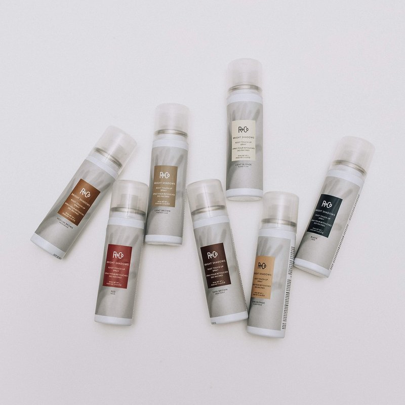 R+Co Bright Shadows Root Touch-Up Spray - Medium Brown, 1.5 Oz.