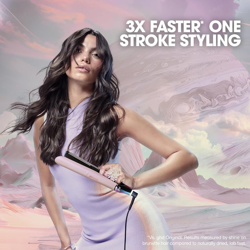 GHD Chronos Styler - 1” Smart Flat Iron Hair Straightener | HD Motion Technology, Faster Styling, Transcendent Pink