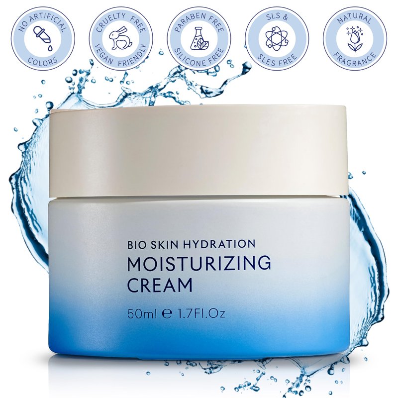 SEACRET Bio Skin Hydration Face Moisturizer - Fermented Dead Sea Algae Gel-Cream, Niacinamide & Hyaluronic Acid, 24 Hour Hydration, Barrier Support, Vegan, Silicone-Free, 1.7 fl oz