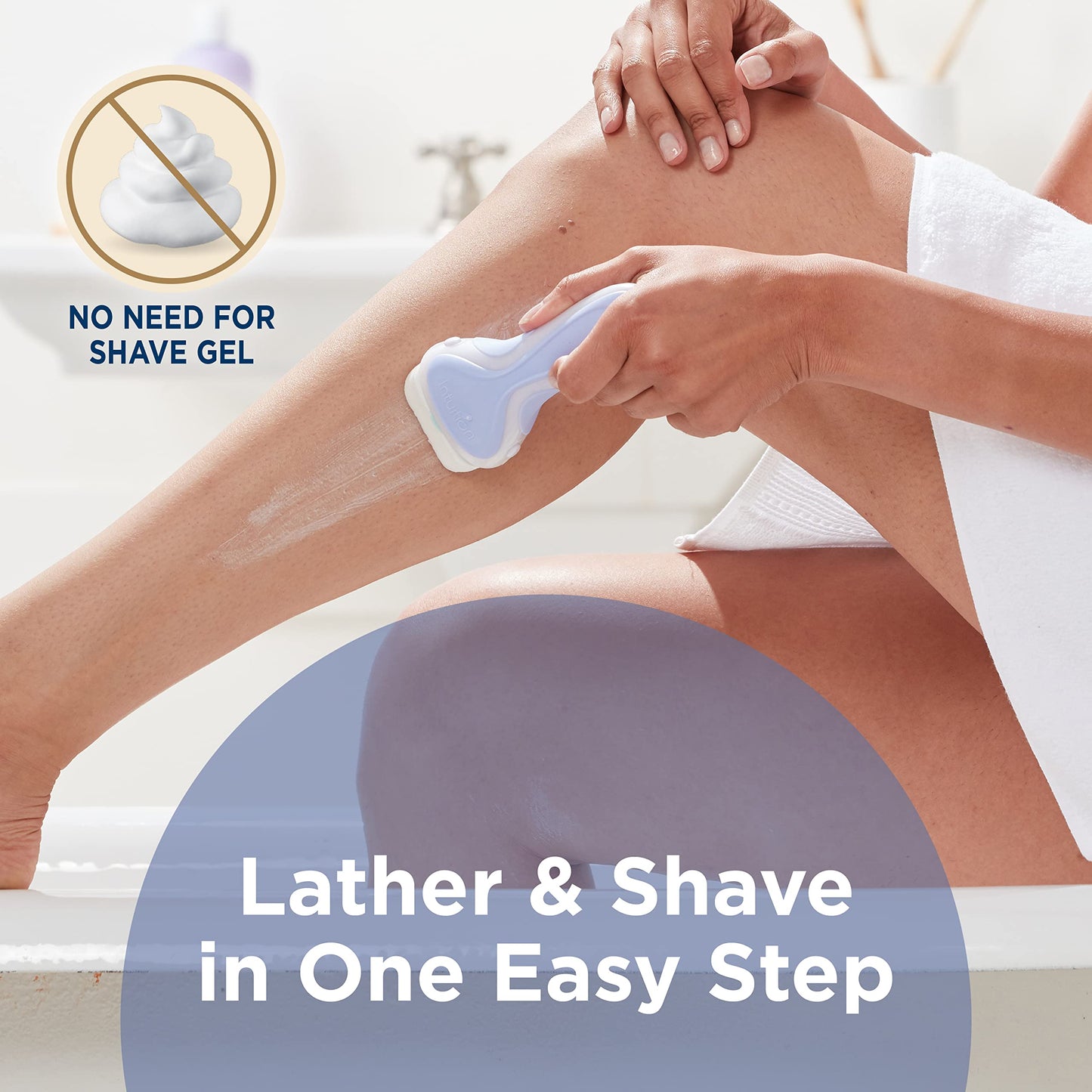 Schick Intuition Pure Nourishment Razors for Women | 1 Razor & 2 Intuition Razor Blades Refill with Organic Cocoa Butter (Pack of 2)