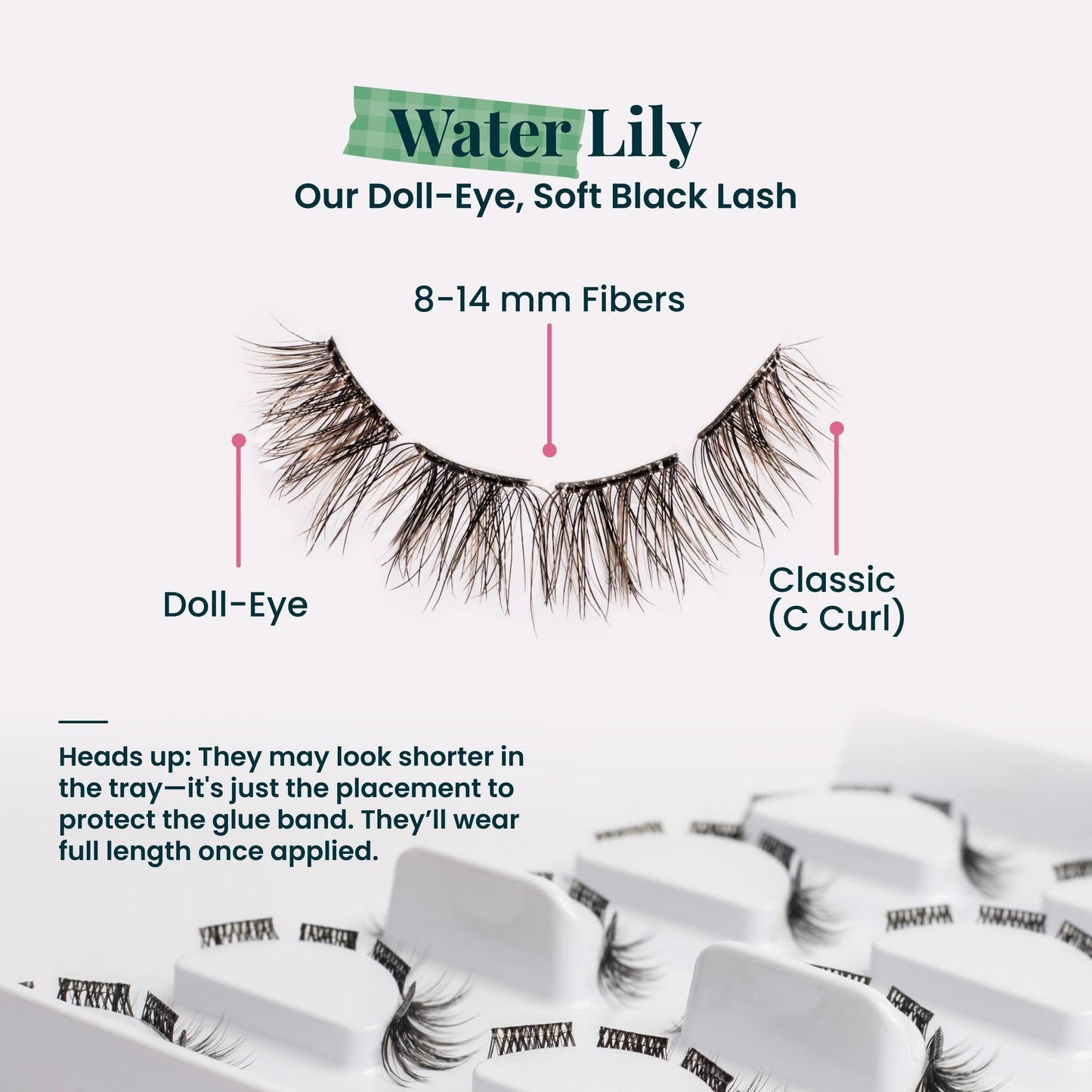 FlutterHabit STICKtionary Water Lilly Self Adhesive Eyelashes Kit, Pre Glued Underlash Strips for Beginners, No Glue Lash Extensions, Lightweight Clusters for Natural Look (5 Pairs)